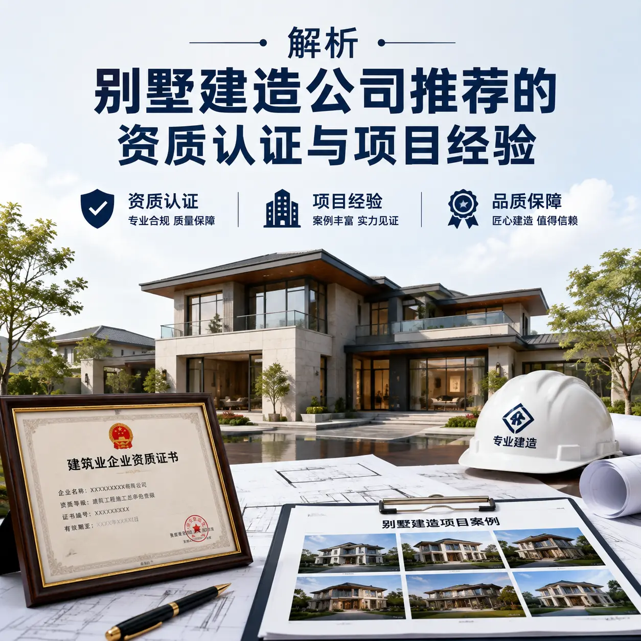 解析 余庆 别墅建造公司推荐的资质认证与项目经验