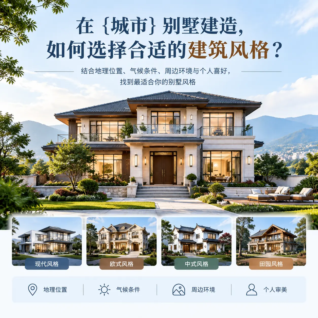 在 余庆 别墅建造,如何选择合适的建筑风格?