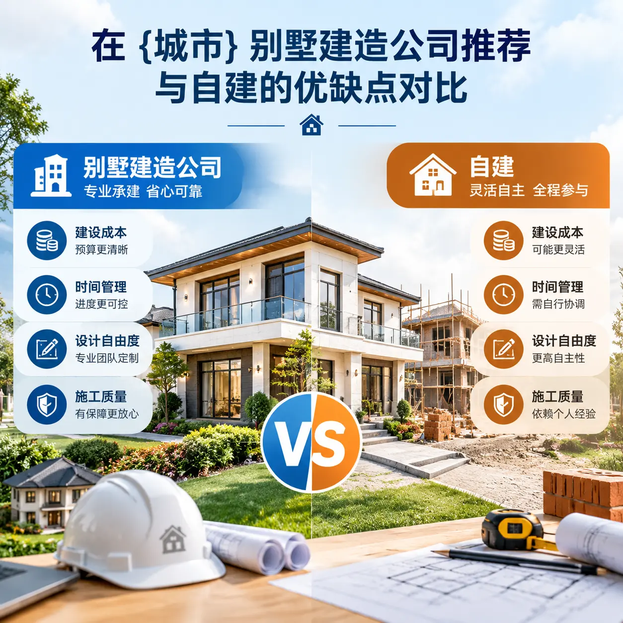 在 余庆 别墅建造公司推荐与自建的优缺点对比